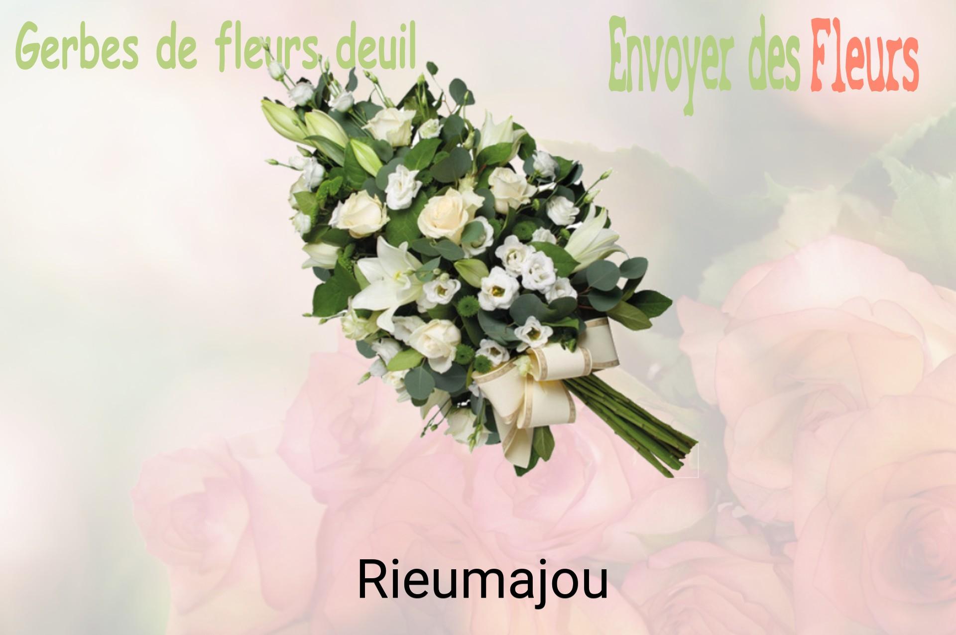 Gerbe de fleurs de deuil livrée à Rieumajou